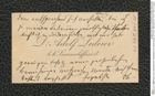 Nachlass Franz Steindachner, Visitenkarte von Adolf Lederer an Franz Steindachner, Inv.Nr. 294.01, Seite 1